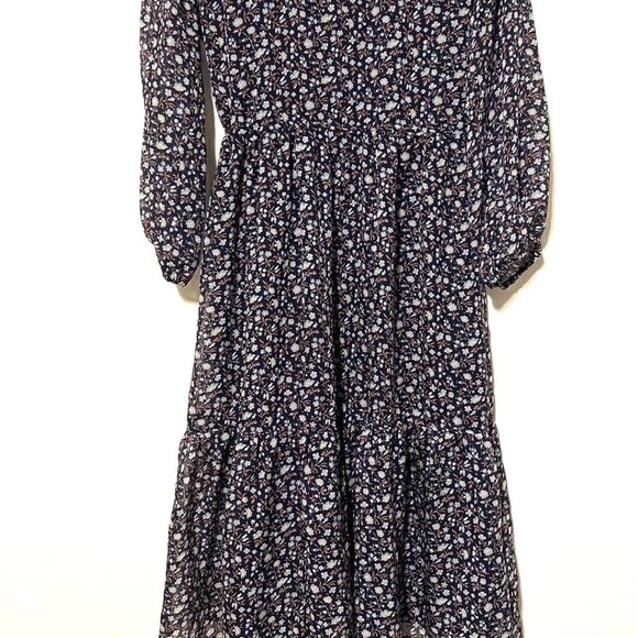 Madewell Harvest Vine Calico Floral Midi Dress Boho Peasant Cottagecore Sz Small - Picture 7 of 8